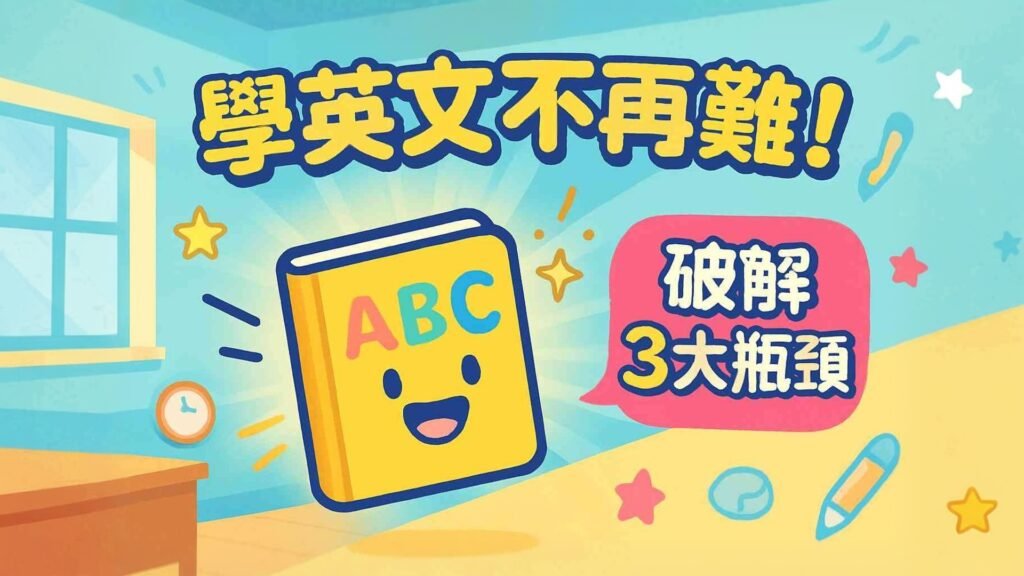 快樂ABC書，克服英語學習挑戰，破解3大學習瓶頸。