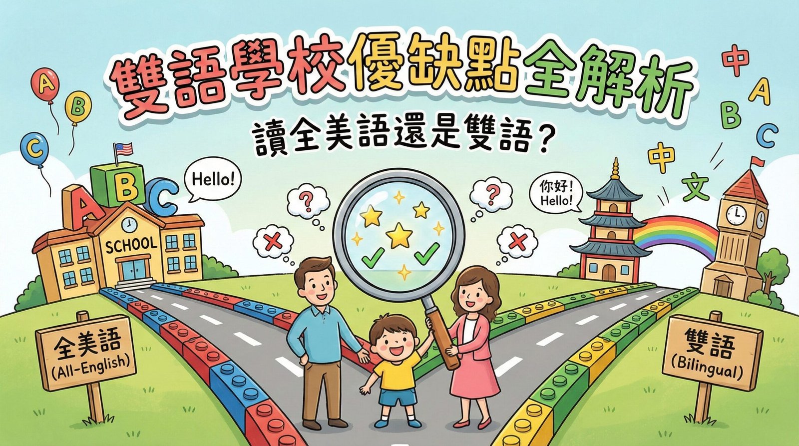 Read more about the article 雙語學校優缺點全解析：讀全美語還是雙語？優缺點、學費、升學影響一次看